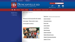 Student Home / Student Home - Duncanville ISD