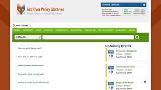 Get a library card - Fox River Valley Public Library