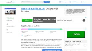 Access webmail.dundee.ac.uk. University of Dundee