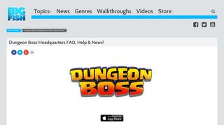 Dungeon Boss Headquarters FAQ, Help & News! | Big Fish Blog