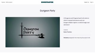 Dungeon Party by Blake Peebles — Kickstarter