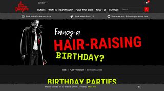 Birthday Parties | The London Dungeon - The Dungeons
