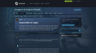 Impossible to login. :: Dungeons & Dragons Online® General ...