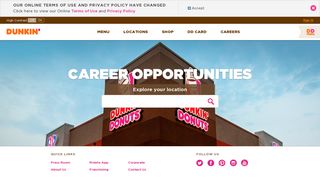 Career Opportunities | Dunkin' Donuts