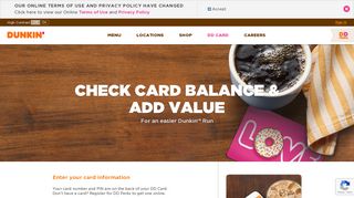Check Balance | Dunkin' Donuts