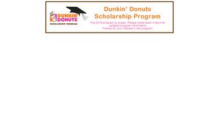 Dunkin' Donuts Scholarship Program - DEACTIVATED