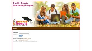 Dunkin' Donuts Scholarship Program - Login