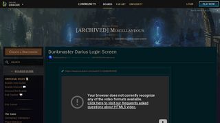 Dunkmaster Darius Login Screen - League of Legends Boards
