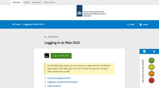 Log in to Mijn DUO