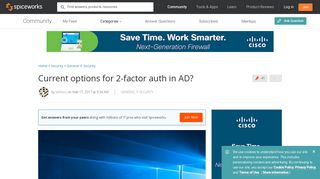 Current options for 2-factor auth in AD? - IT Security ...
