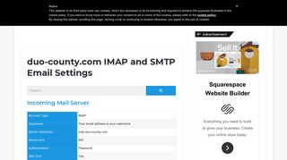 duo-county.com IMAP and SMTP Email Settings