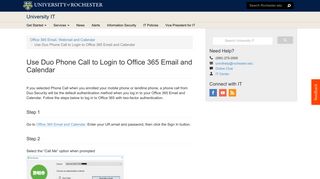 Use Duo Phone Call to Login to Office 365 Email and Calendar ...