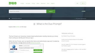 What is the Duo Prompt? - Duo Knowledge Base - Duo Security