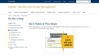 Do the 2-Step | CalNet - Identity and Access Management