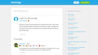 Login on iPhone app - Duolingo Forum