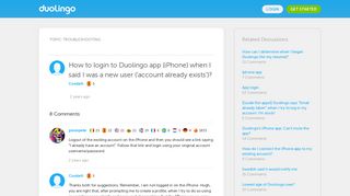How to login to Duolingo app (iPhone) when I said I was a new user ...