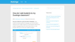 How do I add students to my Duolingo classroom? – Duolingo Help ...