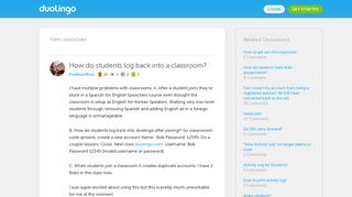 How do students log back into a classroom? - Duolingo Forum