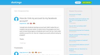 How do I link my account to my facebook account? - Duolingo Forum