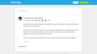 Logging in via Google? - Duolingo Forum