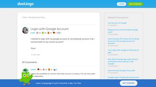 Login with Google Account - Duolingo Discussions