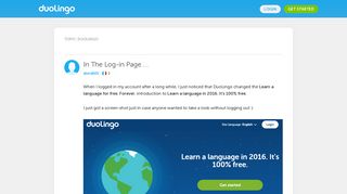 In The Log-in Page..... - Duolingo Forum