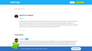 Search for student? - Duolingo Forum
