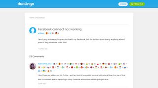 Facebook connect not working - Duolingo Forum
