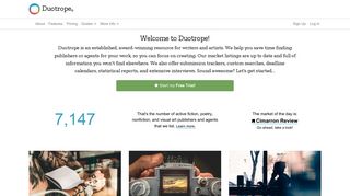 Duotrope: Find markets. Track submissions. Get published.
