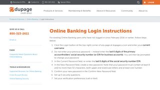 Login Instructions - DuPage Credit Union