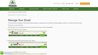 Manage Your Email - DuPont Pioneer