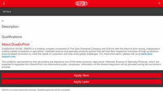 Dupont Mobile - Workday - HR Technology/HRIS Analyst