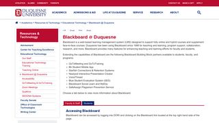 Blackboard @ Duquesne | Duquesne University