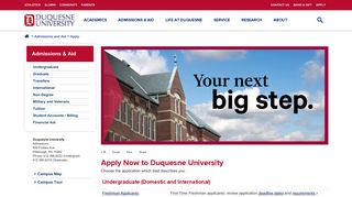 Apply Now to Duquesne University | Duquesne University