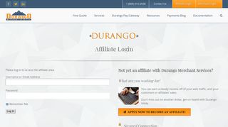Affiliate Login - Durango Merchant Services