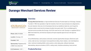 Durango Merchant Services Review - Business Dough