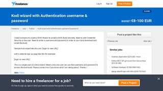Kodi wizard with Authentication username & password | Python