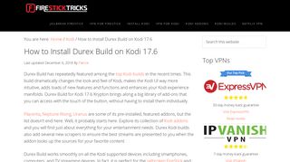 How to Install DUREX Build on Kodi 17.6 in 3 Simple Steps