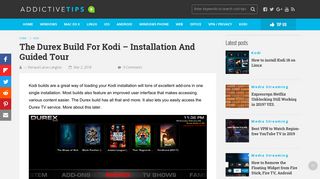 The Durex Build For Kodi - Installation And Guided Tour - AddictiveTips