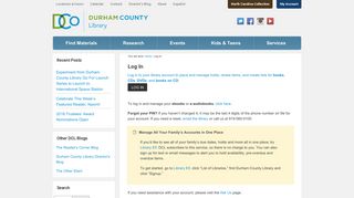 Log In | Durham County Library