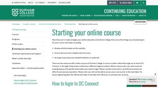 Starting your online course | Durham College