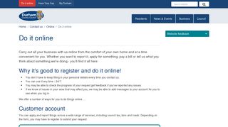 Do it online - Durham County Council