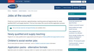 Jobs at the council - Durham County Council