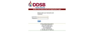 DDSB Lotus Notes Email and Application Login