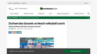 Durham duo dynamic on beach volleyball courts | DurhamRegion.com