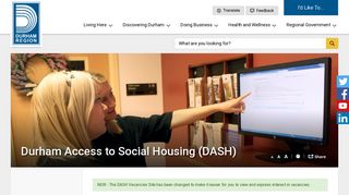 Durham Access to Social Housing (DASH) - Region of Durham