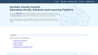 Self-Service Options for Durham County Council Education Portal ...