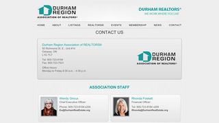 Contact - Durham Region Association of REALTORS®