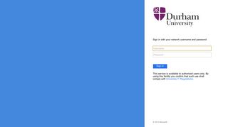 Sign In - Durham University