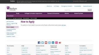 Recruitment : How to Apply - Durham University